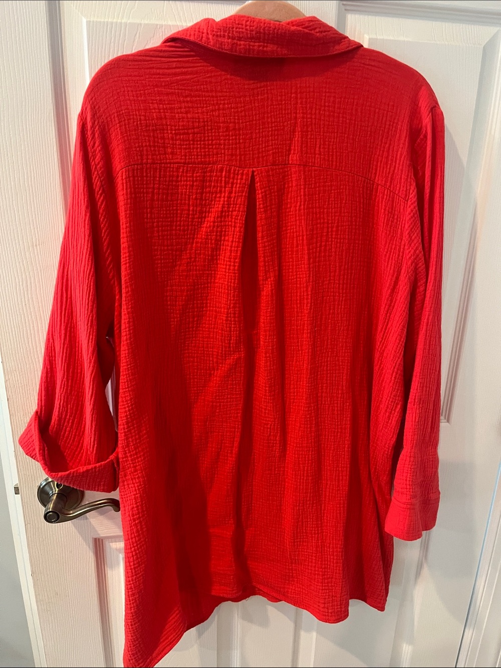 Jones New York Bright Orange/ Coral Button-Down Shirt - Picture 5 of 5